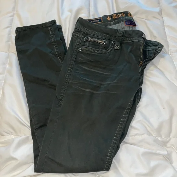 Rock Revival olive green Betty skinny Jeans size 30 - Picture 2 of 3
